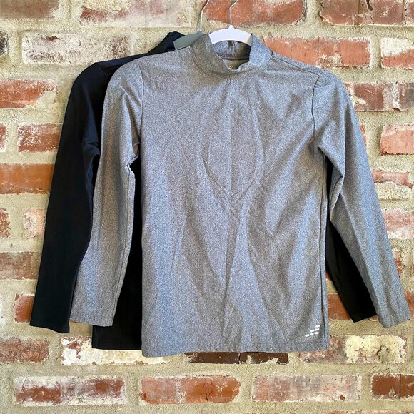 BCG: TWO Boys Long Sleeve Shirts, Gray & Black, Size M 10/12, great for winter! - Picture 1 of 12